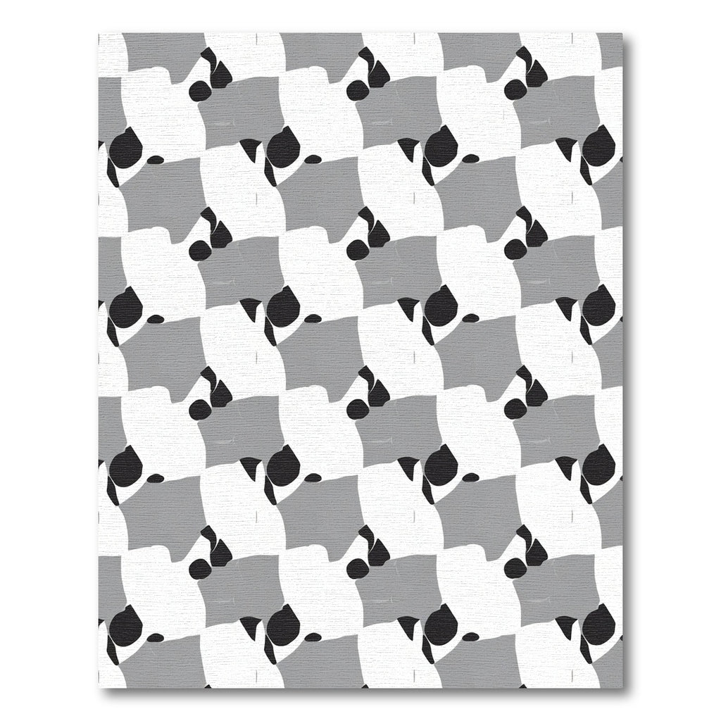 Monochromatic Abstract Organic Forms Rug