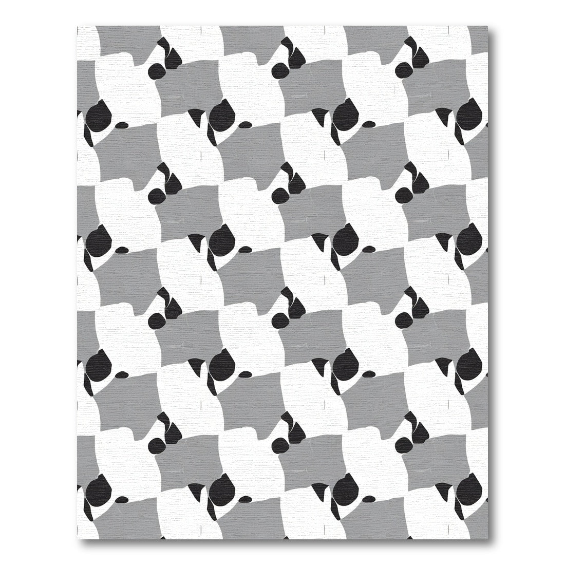 Monochromatic Abstract Organic Forms Rug