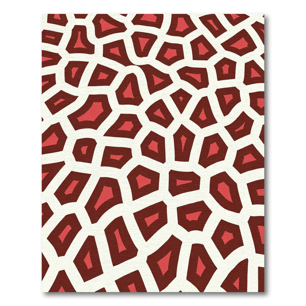 Warm Geometric Animal Patch Rug