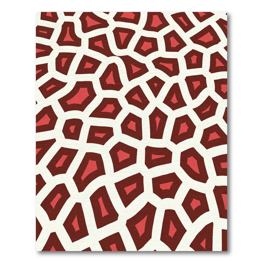 Warm Geometric Animal Patch Rug