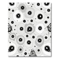 Monochromatic Abstract Floral Eye Rug