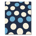 Navy Cream Sky Blue Polka Dot Rug