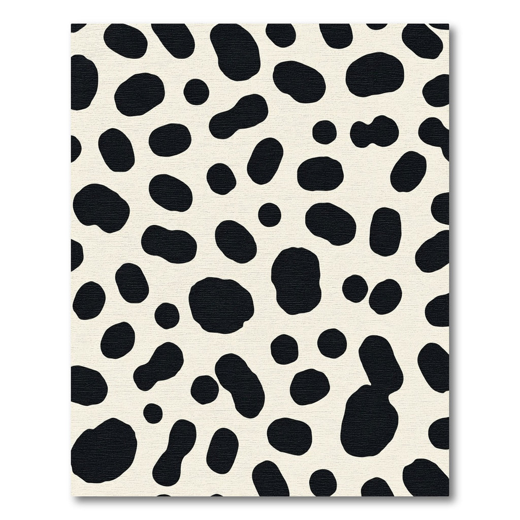 Black White Spotty Organic Texture Rug