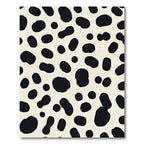 Black White Spotty Organic Texture Rug