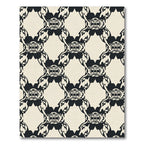 Black Cream Interlocking Abstract Forms Rug