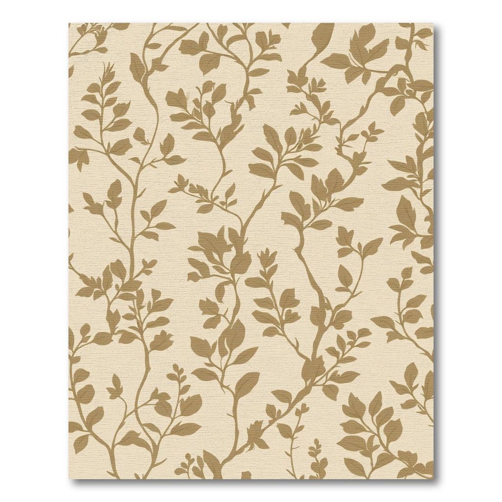 Brown Floral Vine Seamless Artwork Rug