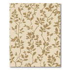 Brown Floral Vine Seamless Artwork Rug