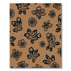 Brown And Navy Floral Scatter Rug