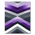 Amethyst Gray Gradient Geometric Chevron Rug