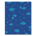 Dreamy Blue Cloud Rose Constellation Rug