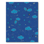 Dreamy Blue Cloud Rose Constellation Rug