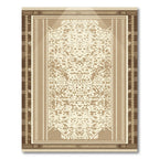 Earthy Geometric Medallion Symmetrical Rug