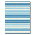 Cool Blue Toned Striped Rug