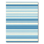 Cool Blue Toned Striped Rug