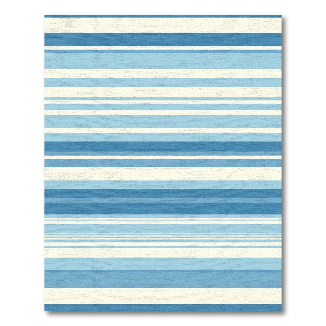 Cool Blue Toned Striped Rug