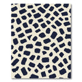 Navy Brushed Strokes Cream Rug
