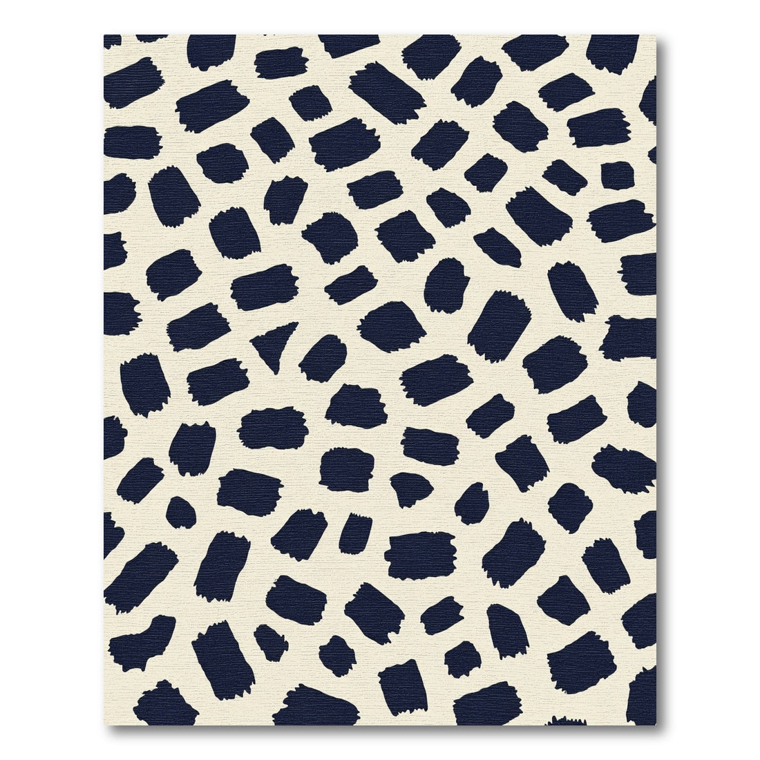 Navy Brushed Strokes Cream Rug