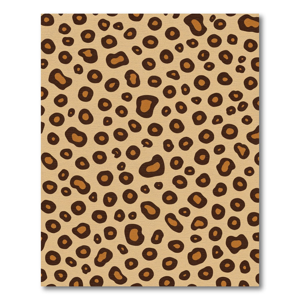 Neutral Tan Leopard Spot Rug