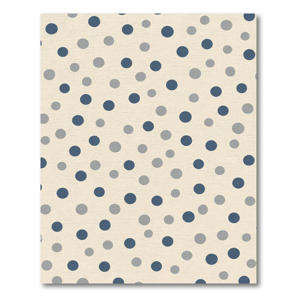 Navy Gray Polka Dot Pattern Rug