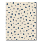 Navy Gray Polka Dot Pattern Rug