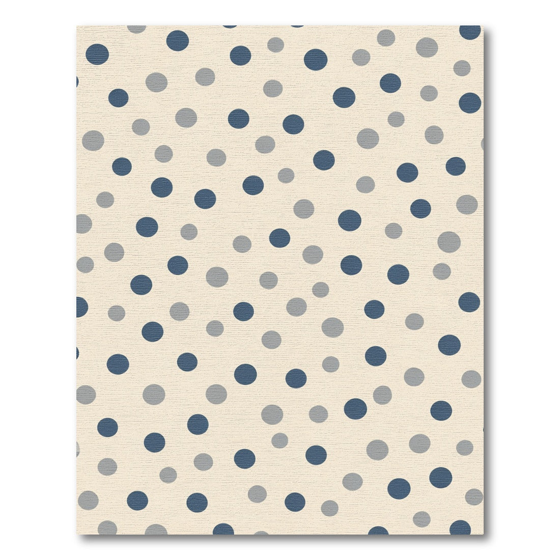 Navy Gray Polka Dot Pattern Rug