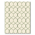 Pale Green Hexagon Overlay Rug
