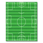 Green Field Stripes Soccer Goal Rug