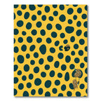 Yellow Teal Polka Dot Animal Print Rug