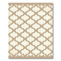 Cream Beige Quatrefoil Lattice Rug