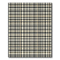 Classic Black Cream Plaid Checkered Rug