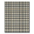 Classic Black Cream Plaid Checkered Rug