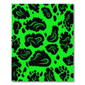 Neon Green Jagged Black Spots Rug