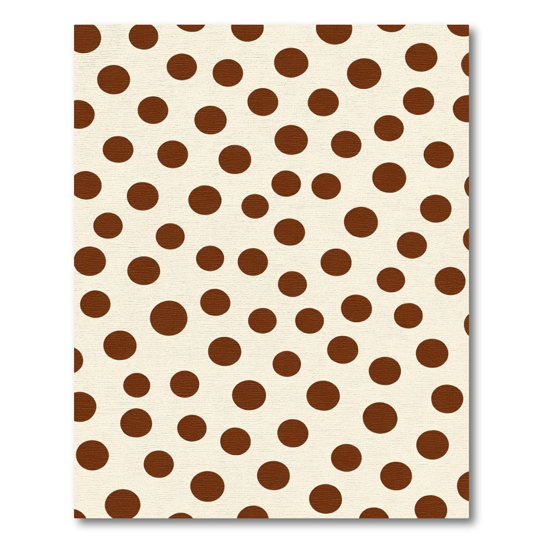 Creamy Brown Polka Dot Scatter Rug