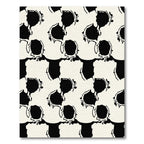 Black White Organic Flow Rug