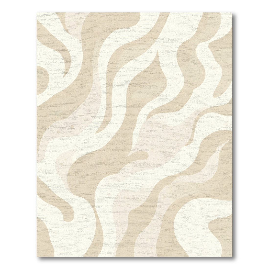 Sandy Neutral Wave Stripes Rug