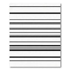 Modern Black White Striped Harmony Rug