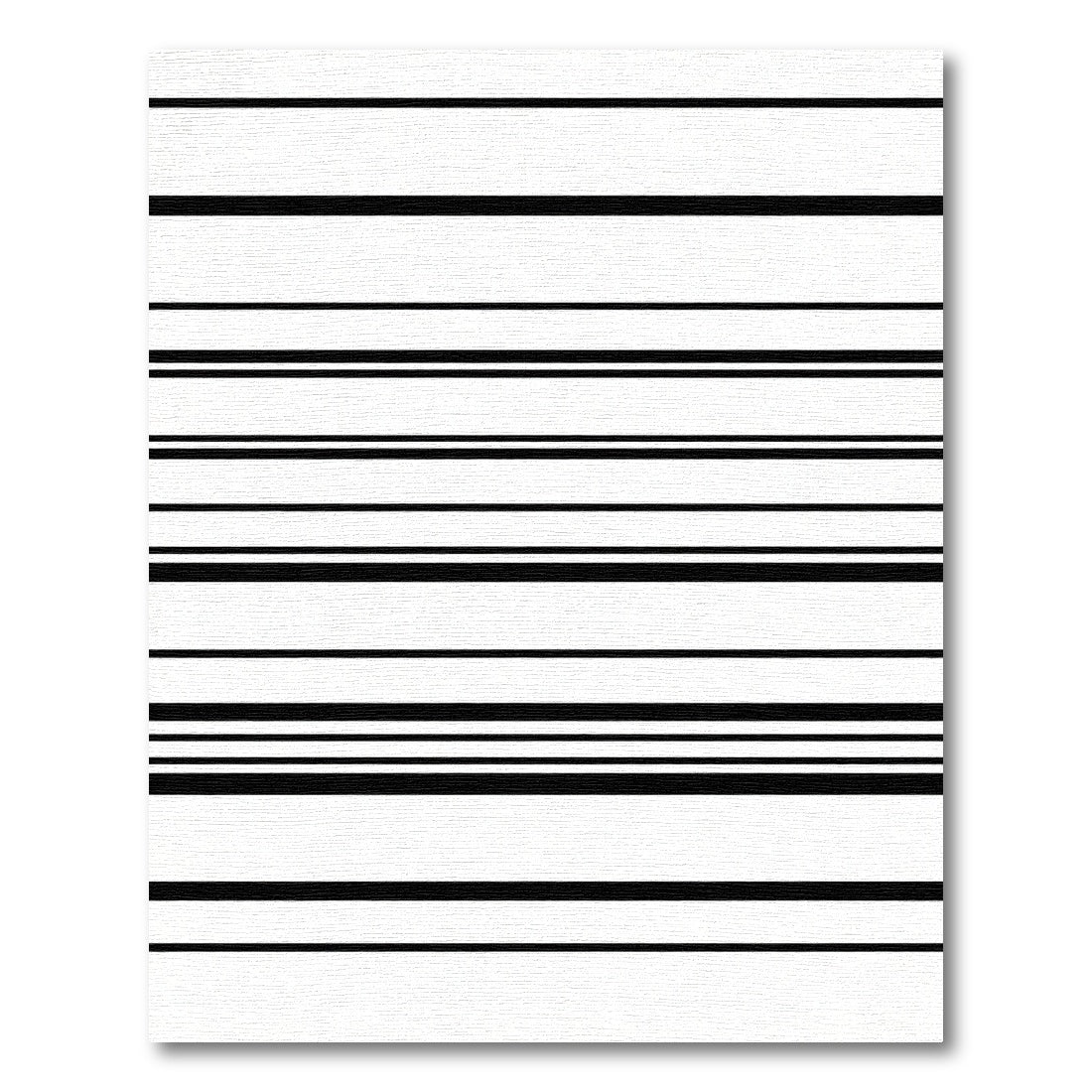 Modern Black White Striped Harmony Rug