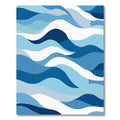Oceanic Blue Wave Flow Rug