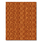 Rustic Pixelated Terracotta Basketweave Rug