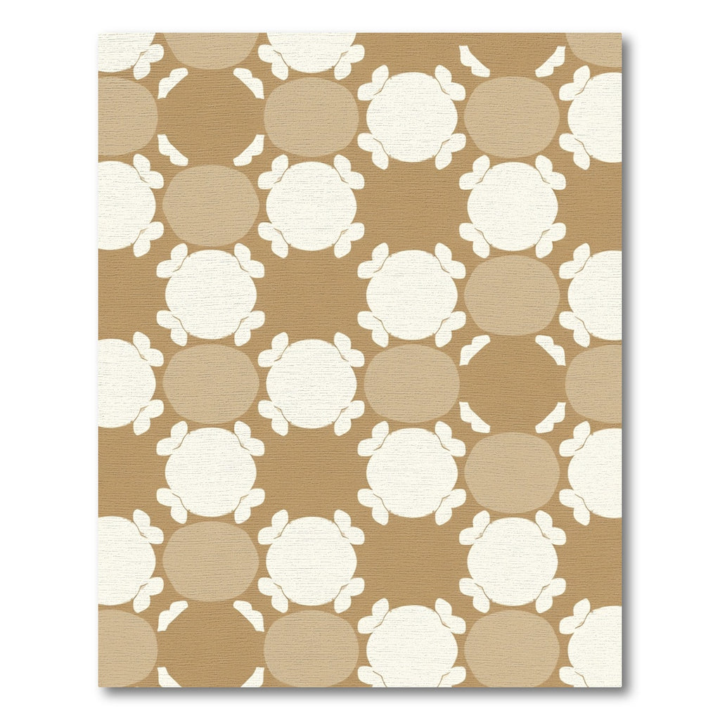 Brown Neutral Circles Array Decor Rug