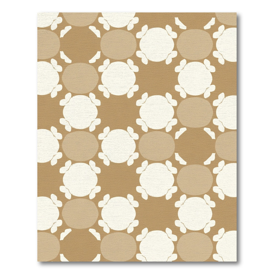 Brown Neutral Circles Array Decor Rug