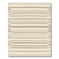Neutral Earth Tones Striped Border Rug