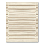 Neutral Earth Tones Striped Border Rug