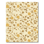 Golden Floral Vine Garden Rug
