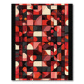Retro Red Bold Geometric Abstraction Rug