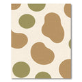 Amber Olive Contemporary Blob Rug