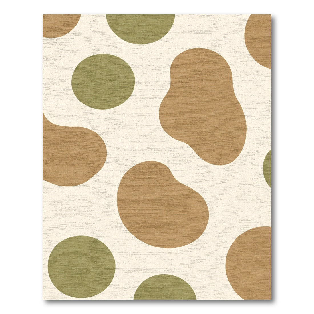 Amber Olive Contemporary Blob Rug