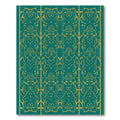 Emerald Gold Nouveau Scroll Rug