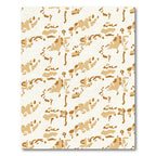 Earthy Tan Abstract Brushstroke Arrangement Rug