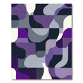 Abstract Purple Geometric Flow Shapes Rug